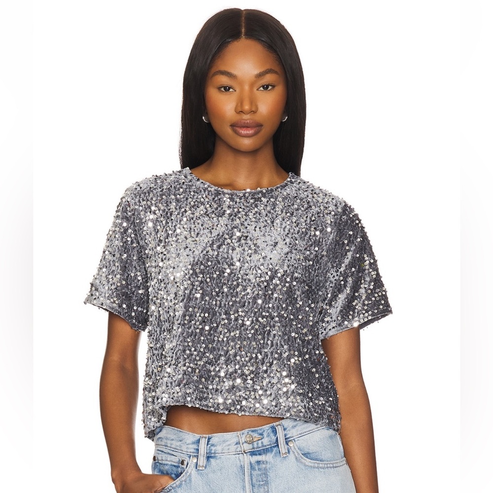 NWT cropped sequin shirt - never worn